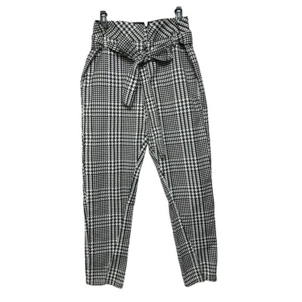 New AG Gerren Cotton Paperb Waist Pants in Pixel Plaid Size M - Picture 4 of 16